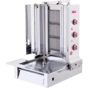 Resim Işıkgaz Silverinox Lpg Tüplü 3 Radyanlı Alttan Motorlu Döner Ocağı 