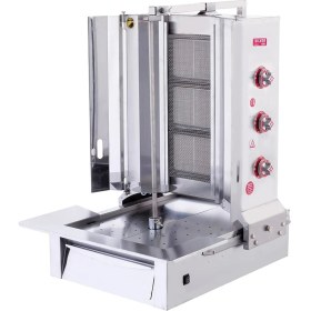 Resim Işıkgaz Silverinox Lpg Tüplü 3 Radyanlı Alttan Motorlu Döner Ocağı 