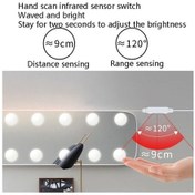 Resim Novahub Led Makyaj Lambası Ayna Önü Güzellik Doldurma Işığı El Yüzeyi Lambası, 6 Ampul Güç Kaynağı Çok Renkli 