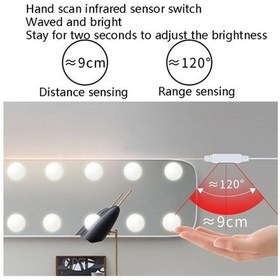 Resim Novahub Led Makyaj Lambası Ayna Önü Güzellik Doldurma Işığı El Yüzeyi Lambası, 6 Ampul Güç Kaynağı Çok Renkli 