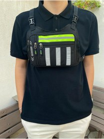 Resim mygeppetobag Reflektörlü Motosiklet Göğüs Çantası 