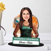 Resim Kişiye Özel Kadın Voleybolcuya Hediye Karikatürlü Biblo 