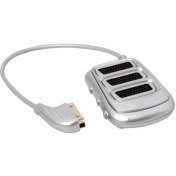 Resim S-Link Slx-Sc33 Scart To 3 Scart Çoklayıcı Gümüş Nikel Uçlu Kablo 