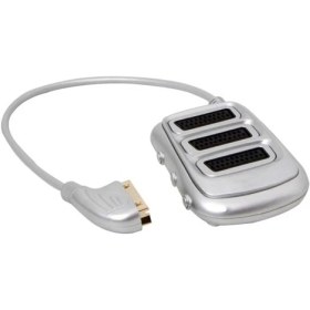 Resim S-Link Slx-Sc33 Scart To 3 Scart Çoklayıcı Gümüş Nikel Uçlu Kablo 