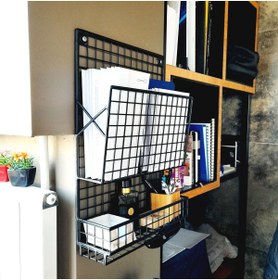 Resim GO DEKOR Çok Amaçlı Dekoratif X 3 Gözlü Duvar Dergilik Rafı 