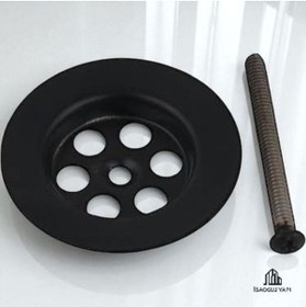 Resim İSAOĞLU YAPI Siyah Lavabo Süzgeci Siyah Lavabo Sifonu Siyah Vida Dahil 