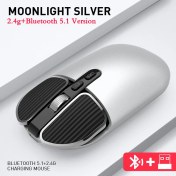 Resim Jingyi Küçük Orta El Mini Kablosuz Fare 2.4g Bluetooth Bilgisayar Dizüstü Dizüstü Macbook Pad Tablet Şarj Edilebilir Sessiz Mause (Yurt Dışından) 
