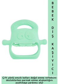 Resim Gıda Sınıfı Bpa Free Bebek Parmak Emme Alışkanlığı Azaltan Masaj Etkili Yumuşak Silikon Diş Kaşıyıcı Çok Renkli 