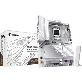 Resim Gigabyte B850 Aorus Elite Wıfı 7 Ice Ddr5 8266 MHz 8200 (Oc) M.2 1555 Pin Am5 Atx Anakart 