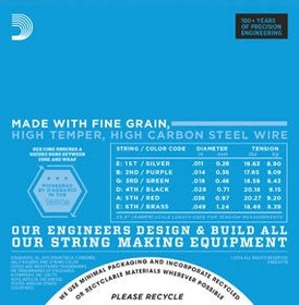 Resim D'Addario EXP115 XL Coated Nickel Elektro Gitar Teli - Medium (11-49) 