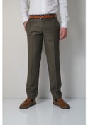 Resim Slım Polıvıskon Kumaş Pantolon Kahve 