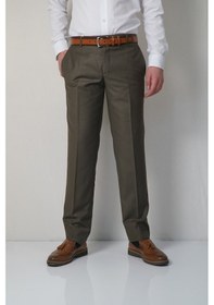 Resim Slım Polıvıskon Kumaş Pantolon Kahve 