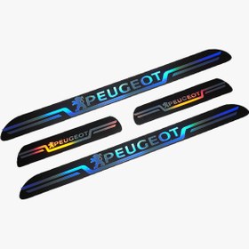 Resim Home Peugeout Uyumlu Aynalı Kapı Eşiği Koruma Sticker Seti 4'lü 