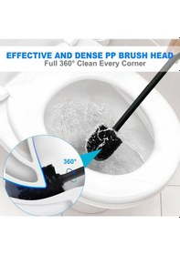 Resim Paslanmaz Metal Wc Klozet Tuvalet Fırçası 33x8x7 1 Adet 