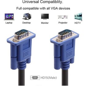 Resim Vcom Cg341Ad-3.0 Mavi Konnektör Siyah 3Mt Vga M-Vga M Kablo 