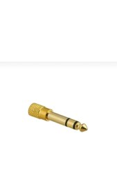 Resim Mena Rise Kablo Jak Dönüştürücü - Çevirici Erkek 6.5mm - Dişi 3.5mm Siyah Fiş Jack Çevirici 