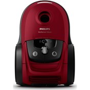 Resim Philips Toz Torbalı Elektrikli Süpürge, Performer Silent , 4 Litre ,mini Triactive Pro Başlık,kırmızı, 650w 