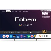 Resim Fobem MT55EG8000QF 55" 140 Ekran 4K Ultra HD Dahili Uydu Alıcılı QLED Google TV 