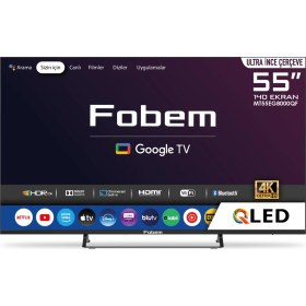 Resim Fobem MT55EG8000QF 55" 140 Ekran 4K Ultra HD Dahili Uydu Alıcılı QLED Google TV 