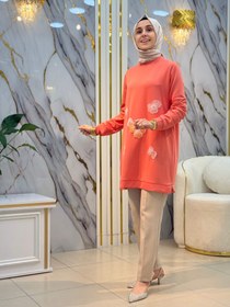 Resim KADO ÇİÇEK TAŞ İŞLEMELİ TUNİK 257528 - Yağ Yeşili / 46 