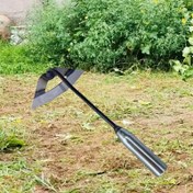 Resim 1 adet Ergonomik Metal Bahçe Çubuğu - Taze Tınlı, Dayanıklı, Aracı Gerektirmeyen Bitki Temizleme ve Dikime Araç - Sebze Bahçeleri, Çiftlikler ve Açık Bahçe Dikimi için İdeal - Toprağı Yıkmak ve Yabani Bitkileri Temizlemek İçin İdeal - Bahçe Çubuğu 