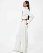 Resim Geniş Paça Kot Pantolon Standart Bel Düğmeli - Bianca Wide Leg Jeans 