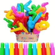 Resim 8 Adet Renkli Pop Tüpler Duyusal Oyuncaklar - İnce Motor Becerilerini Geliştirir, ADHD & Otizm İçin İdeal, Okul Öncesi Erkek & Kız Çocukları İçin Mükemmel Hediye, Pembe, Mor, Kırmızı, Yeşil, Mavi, Sarı, Otizm Duyusal Oyuncaklar İçerir 