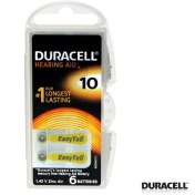 Resim Duracell Düğme Pili EasyTab 1,45 V Uzun Süreli Kullanım 6 Adet Kulaklık Pili 