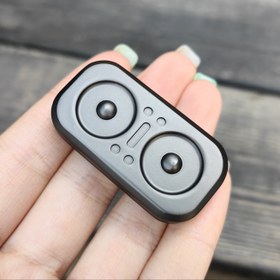 Resim Baykuş İtme İşareti EDC Rahatlatıcı Oyuncak - Cadılar Bayramı & Noel Hediyeleri İçin Mükemmel, Siyah Metal 