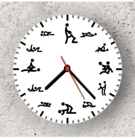 Resim Kamasutra Duvar Cam Saati 