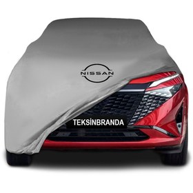 Resim ULTRASHOP Nissan Qashqai 3 J12 (2024 - ) Gri Kumaş Araba Branda Logolu Penye Oto Branda 