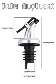 Resim Single Yağdanlık Ucu ( 2 Adet ) Akıtmaz Kapaklı Şişe Ucu Tıpa Silikon Yağ Dökme Aparatı Mutfak Aksesuarı 