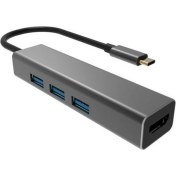 Resim Vcom DH318 Type-C To Usb 3.0-3 Hdmi Çevirici 