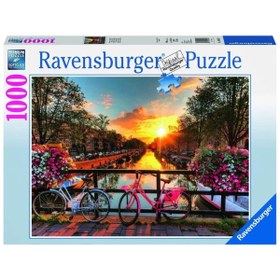 Resim Ravensburger 1000 Parça Puzzle Amsterdamda Bisiklet 196067 