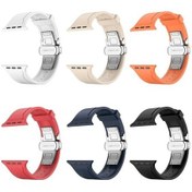 Resim Pazly 42mm Metal Kelebek Toka Silikon İzle Kayış - İos Uyumlu 