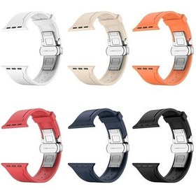 Resim Pazly 42mm Metal Kelebek Toka Silikon İzle Kayış - İos Uyumlu 