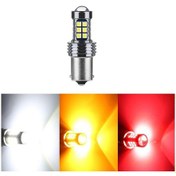 Resim Kırmızı 1 Adet Süper Parlak P21w Ba15s 1156 27 Smd Led 3030 7440 7443 T20 Fren Ampulleri Gündüz Ampul Ters 1156 
