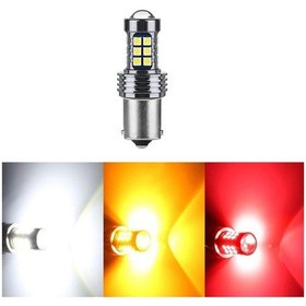 Resim Kırmızı 1 Adet Süper Parlak P21w Ba15s 1156 27 Smd Led 3030 7440 7443 T20 Fren Ampulleri Gündüz Ampul Ters 1156 
