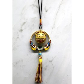 Resim Renkli Püsküllü Şans Kedisi Feng Shui Askılık ALK4452 