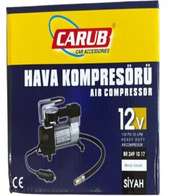 Resim Carub Siyah Hava Kompresörü 12v 150 Psı 