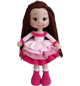 Resim Amigurumi Organik Oyuncak Bebek Marul Kız 