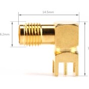 Resim Alkatronik Sma Pcb Tip Soket 90 Derece Sma-Kwe Gsm Gps Gprs Rf Anten Soketi 