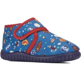 Resim İmerShoes Günlük Kız Erkek Çocuk Panduf Ev Ayakkabısı Esnek Kaymaz Taban Cırtlı Kreş Anaokulu Ayakkabı 263 