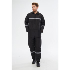 Resim Orange Safety Bütün Soğuk Hava Tulumu Reflektörlü Kapitoneli 