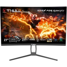 Resim Thull Vision TG-VSN27C 27" 1 MS 165 Hz FreeSync VA Frameless Curved FHD LED Oyuncu Monitörü Thull