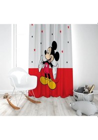 Resim Mınık Mıckey Çocuk Oda Tek Kanat Fon Perde 
