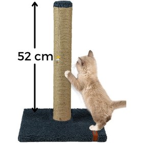 Resim 52cm Lüx Tırmalama Tahtası Catnipli Jüt Tırmalama Antrasit Minder Yüzey 