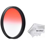 Resim 58Mm Lensler için Gradual Degrade Kademeli Red Kırmızı Filtre 