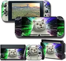 Resim GilGames Vinyl Skin Cover Decals for Nintendo Switch, Wrap Protective Faceplate Stickers Full Set Protector Console Joy-Con Dock 