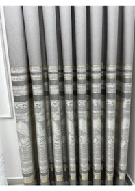 Resim Nivemeshome Urla V-5404 Gri 1/3 Sık Pileli Fon Perde Apm Gri 